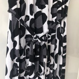 Thyme Maternity Leopard Print Maxi Dress B&W